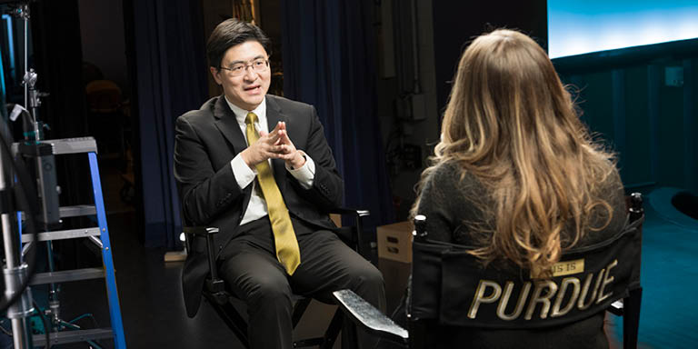 Kate Young interviews the 13th president of Purdue University, Mung Chiang.